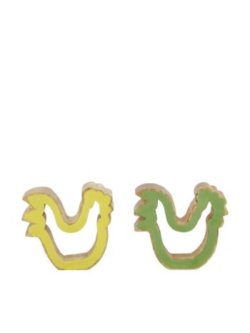 Csirke fa 9x2-5x10 cm sárga- zöld 2 féle