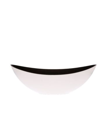 Csónak alakú kaspó- műanyag- 38-5x13x13 cm- fehér