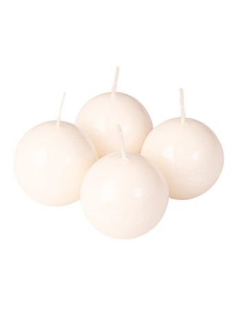 Adventi gömb gyertya készlet 5cm - Lakk ekrü