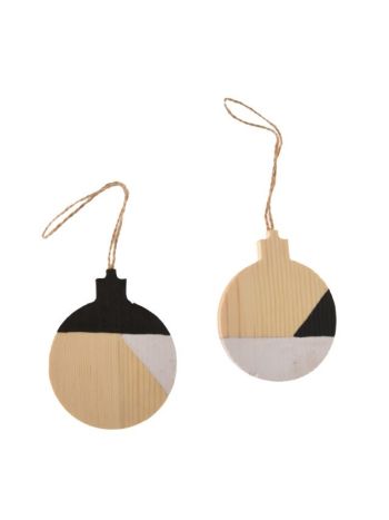 Dísz akasztós- fa- 8x7 cm- fekete- szürke- natúr- S/4- SSS