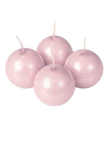 Adventi gömb gyertya készlet 5cm - Metál rosegold