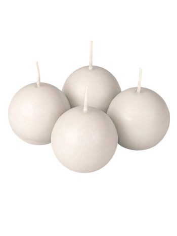 Adventi gömb gyertya készlet 5cm - Matt szürke