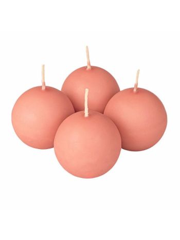 Adventi gömb gyertya készlet 5cm - Matt rózsaszín