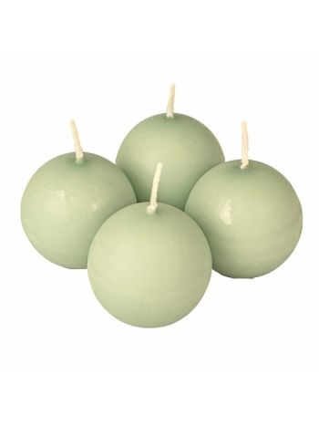 Adventi gömb gyertya készlet 5cm - Matt zöld