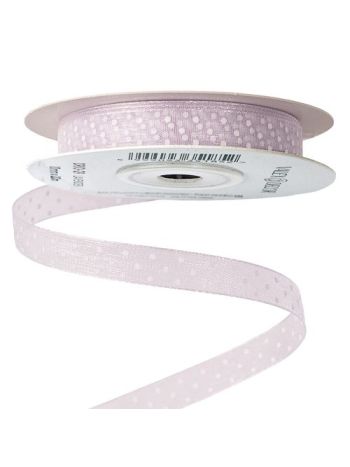 Pöttyös organza szalag 10mm x 20m - Levendula