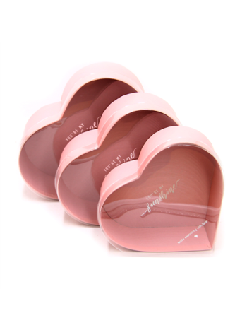 PAPÍRDOBOZ SZÍV 3 DB 1/40 23x20-5x9; 20-7x18-4x8; 18-4x16x7 cm RÓZSASZÍN