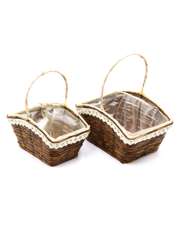 VIRÁGKOSÁR 2 DB 1/30 22-5x16x28 cm; 20x13x22 cm