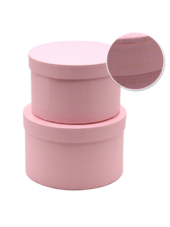 PAPÍRDOBOZ KEREK 2 DB 1/24 18x11; 16x10 cm RÓZSASZÍN