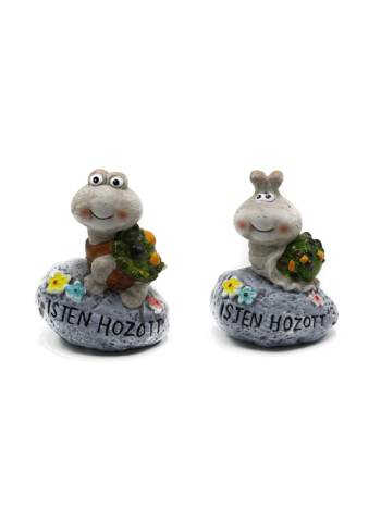 TEKNŐS- CSIGA KÖVÖN ISTEN HOZOTT FELIRATTAL 2/32 12-5X9-3X16-6 cm