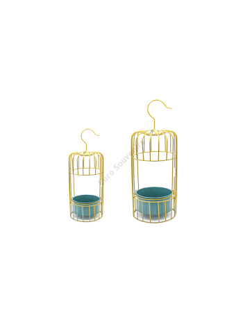 KALITKA FÉM 2 DB 1/12 52x16x8 cm- 62x19x12 cm ARANY