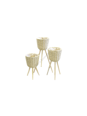 VIRÁGTARTÓ 3 DB 1/8 26x42; 26x53-5; 26x68 cm KRÉM