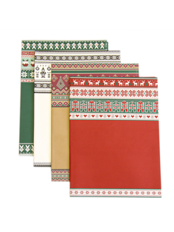 CSOMAGOLÓPAPÍR KARÁCSONYI 10 DB 1/50 80x54 cm 4 SZÍNBEN