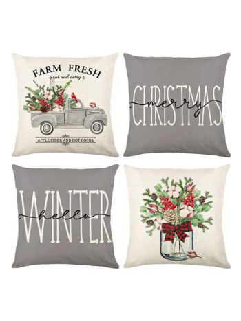 PÁRNAHUZAT KARÁCSONYI 10/200 43x43 cm 3 FÉLE ZSÁKVÁSZON