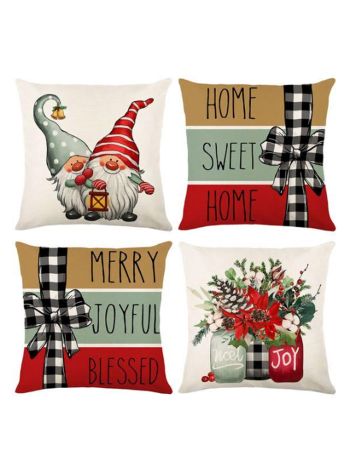 PÁRNAHUZAT KARÁCSONYI 4/300 45x45 cm 4 FÉLE ZSÁKVÁSZON