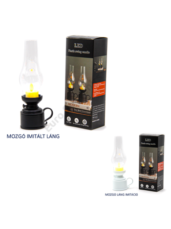 LÁMPÁS LEDES 1/120 11x11x24-5 cm 2 SZÍNBEN MOZGÓ LÁNG