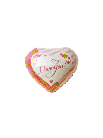 LUFI SZÍV 10/500 45 cm I LOVE YOU RÓZSASZÍN