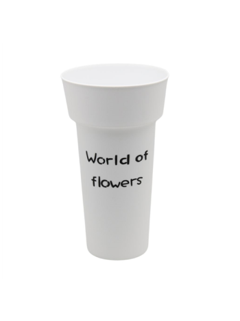 VÁZA MŰANYAG 1/20 25x43 cm FEHÉR