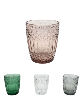 ÜVEG POHÁR 1/48 8x9-5 cm 4 SZÍNBEN