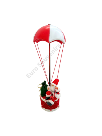 HŐLÉGBALLON MIKULÁSSAL 1/8 65 cm FEHÉR-PIROS