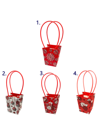 VIRÁGTASAK KARÁCSONYI 10/480 13x9-5x15-5 cm 4 FÉLE