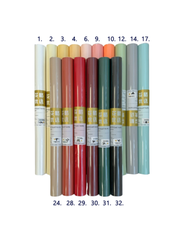 CSOMAGOLÓFÓLIA 1/20 57cm x13-5 méter 16 SZÍNBEN