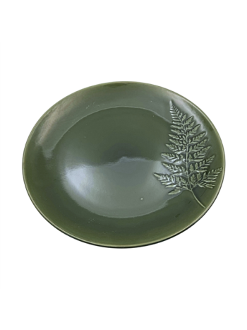 TÁNYÉR LEVELES ZÖLD 1/24 28 cm