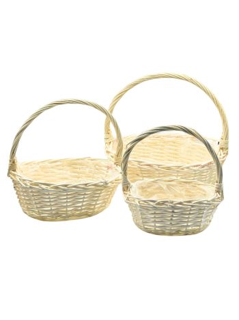 FONOTT KOSÁR BÉLELT 3 DB 1/40 21x15x9;26x21x10;32x25x11 cm NATÚR