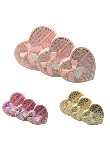 PAPÍRDOBOZ SZÍV 3 DB 1/36 22x20x9;19x17x7;16x14x6 cm 3 SZÍNBEN