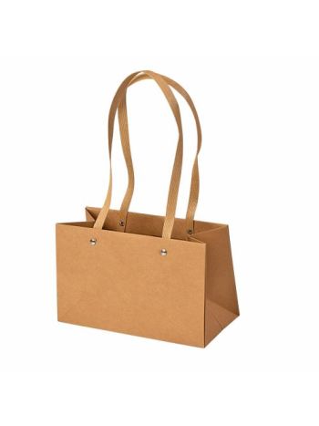 10db. Kraft virág táska 22(h) x 10.5(sz) x 13.5(m) cm