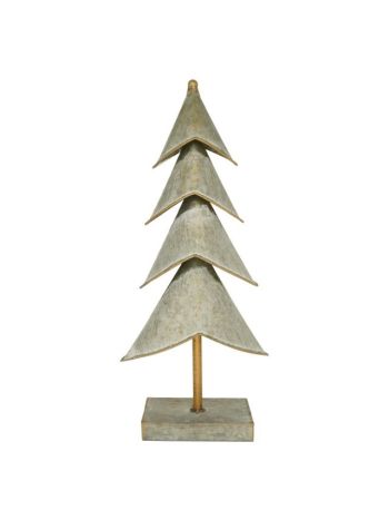 Fenyő fém 19x48-5 cm szürke- arany