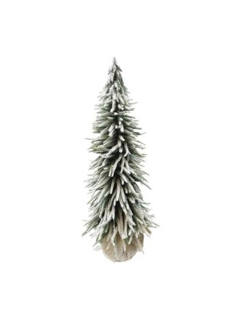 Fenyő zsákban- havas műanyag 77 cm zöld- fehér