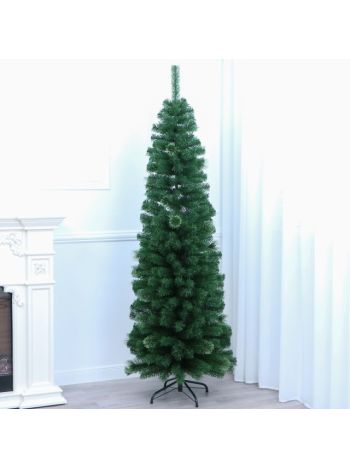 Fenyőfa 335 ággal- talppal műanyag 180 cm zöld