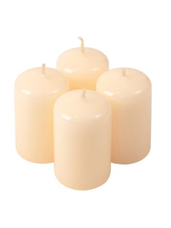 Adventi henger gyertya készlet- 7 x 4cm - Lakk ekrü