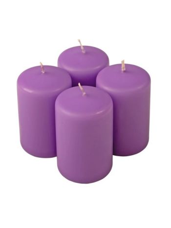 Adventi henger gyertya készlet- 7 x 4cm - Matt lila
