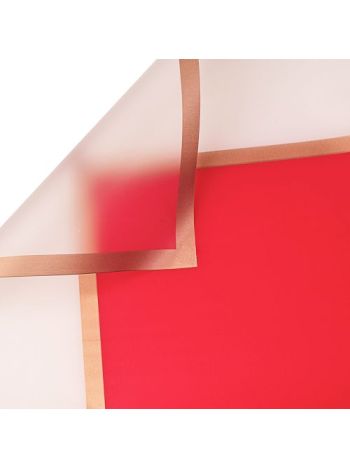 Áttetsző keretes matt fólia ív 58 x 58cm - Piros