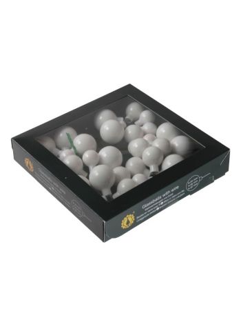 Gömb csokor betűzős- üveg- 2/2-5/3 cm- white opal- S/6