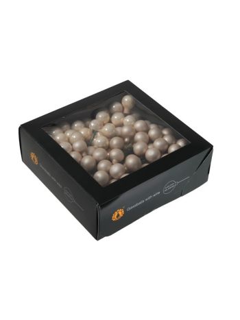 Gömb betűzős, üveg, 2 cm, champagne combi, S/144