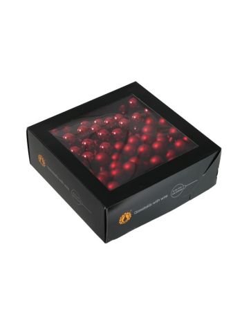 Gömb betűzős- üveg- 2 cm- dark red combi- S/144