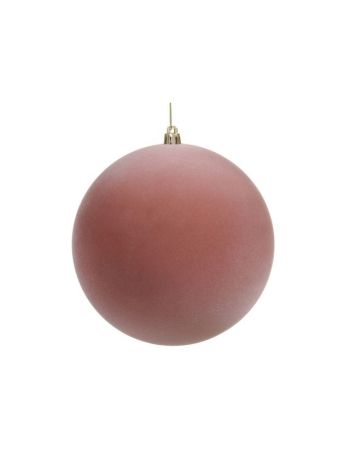 Gömb flokkolt műanyag 12 cm rózsaszín