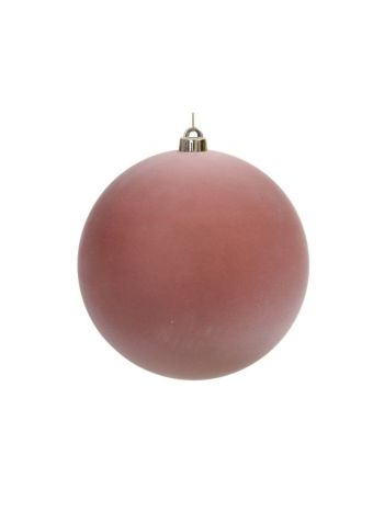 Gömb flokkolt műanyag 20 cm rózsaszín