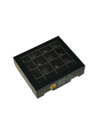 Gömb üveg- 3 cm- fekete S/16