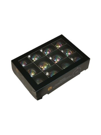 Gömb üveg- 5-7 cm- clear pearl- S/12