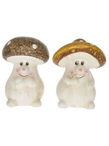 Gomba pöttyös kerámia 11-5x11-5x15-5cm barna- narancs 2 féle SSS