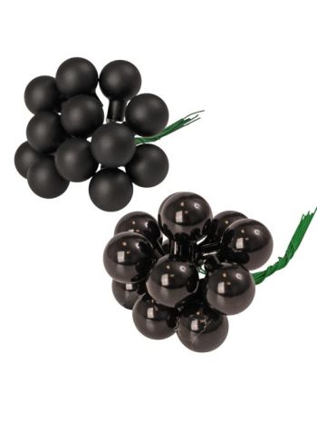 Üveggömb pickek- mix csomagban - Fekete