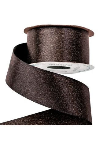 Csillogó szatén szalag 38mm x 10m - Fekete