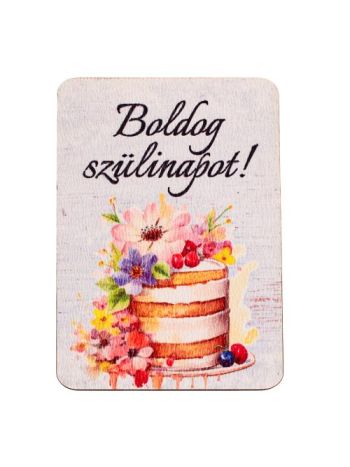 4db. Boldog születésnapot! feliratos dekor tábla 7 x 5cm