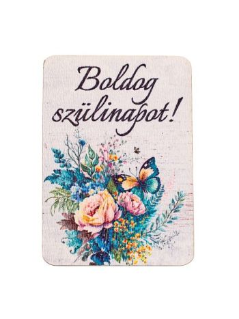 4db. Boldog születésnapot! feliratos dekor tábla 7 x 5cm