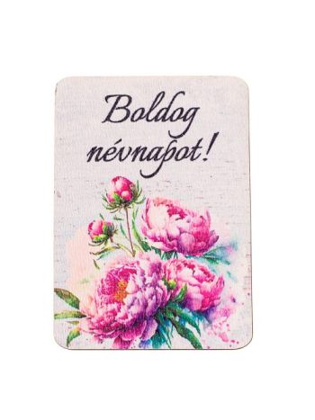 4db. Boldog névnapot! feliratos dekor fa tábla 7 x 5cm