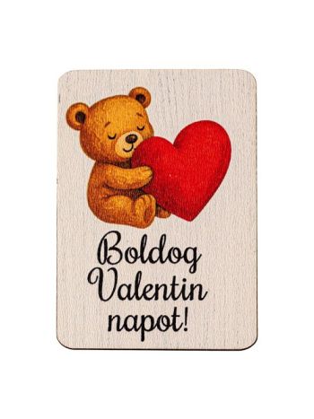 4db. Boldog Valentin napot feliratos- macis deko