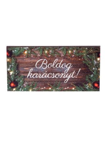 4db. Boldog karácsonyt! feliratos fa táblácska- 4 x 8cm
